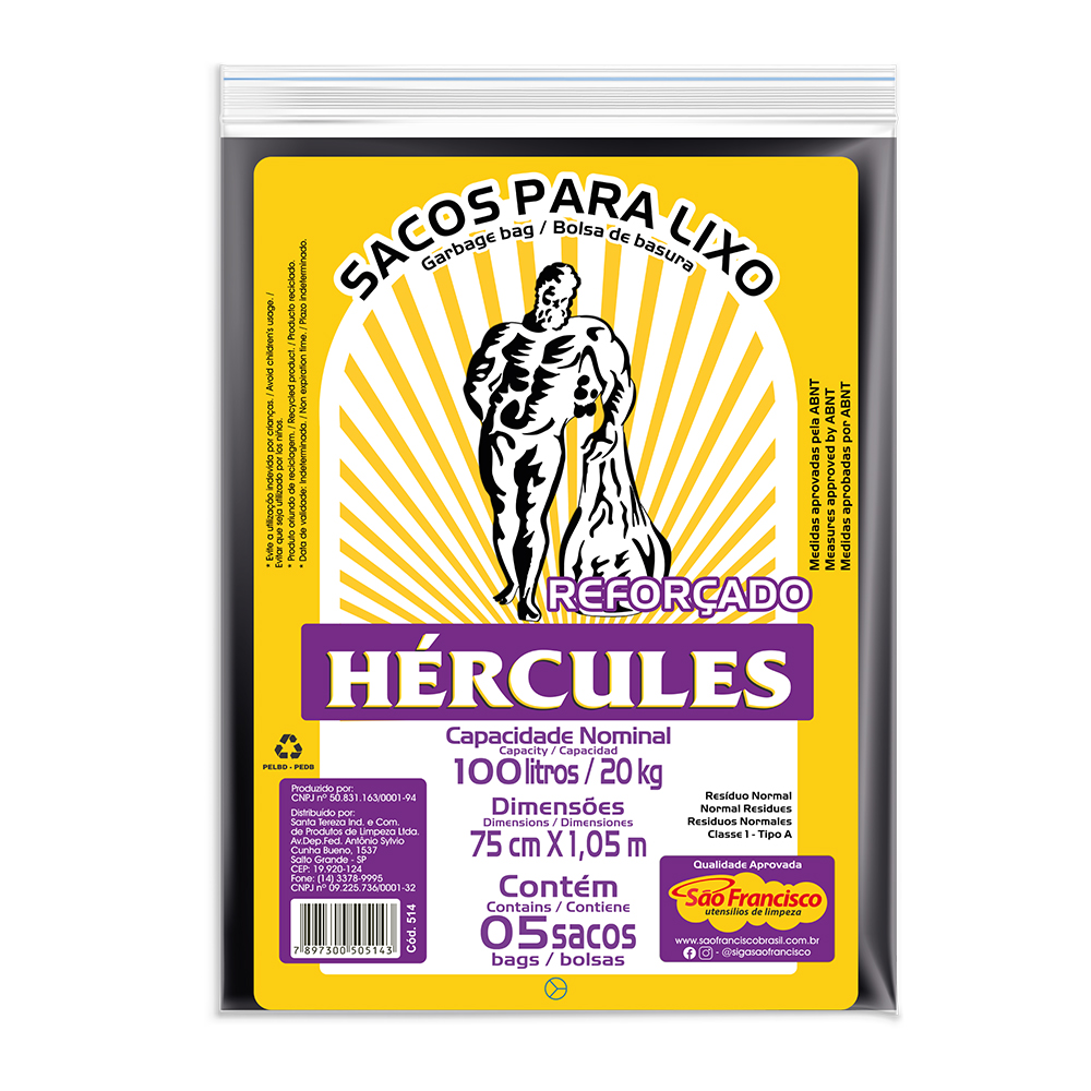 Saco para Lixo Hércules 100 Litros